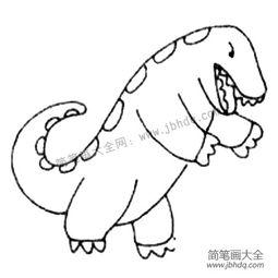 吃瓜哥斯拉简笔画,简笔画中的趣味怪兽之旅